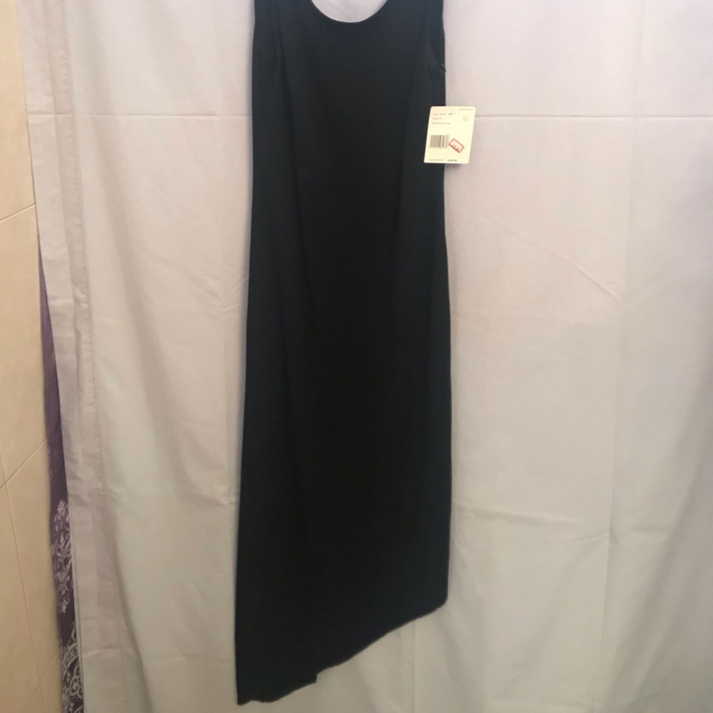 New-TAG ON Liz Claiborne asymmetrical black dress